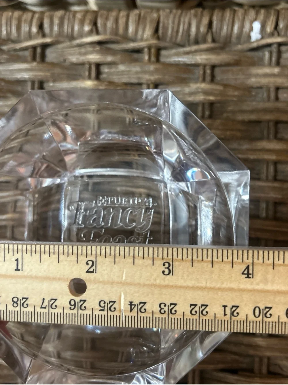 PURINA FANCY FEAST FAUX CRYSTAL CAT FOOD BOWL CLEAR ACRYLIC GOURMET Rare